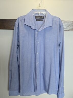Primark Men's Slim Fit Light Blue Dress Shirt